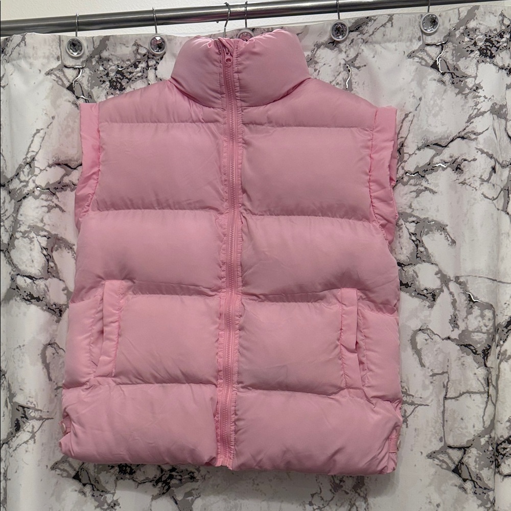 DAVI & DANI Pink Puffer Vest